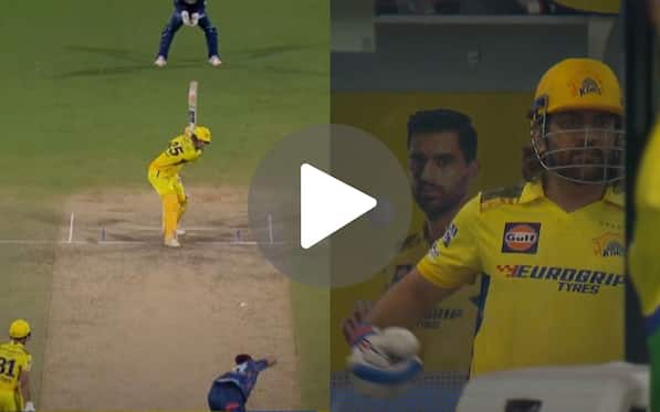 [Watch] MS Dhoni 'Claps With Batting Gloves On' As Dube Takes Mohsin Khan, LSG Into Cleaners